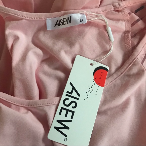 NEW ! Aisew Soft Pink Long Sleeve Top - Size Medium - Picture 7 of 12